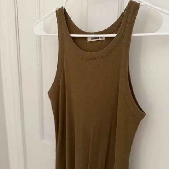 Buck Mason Surplus Rib Tank Dress in Arbor Green (S) - Picture 4 of 8